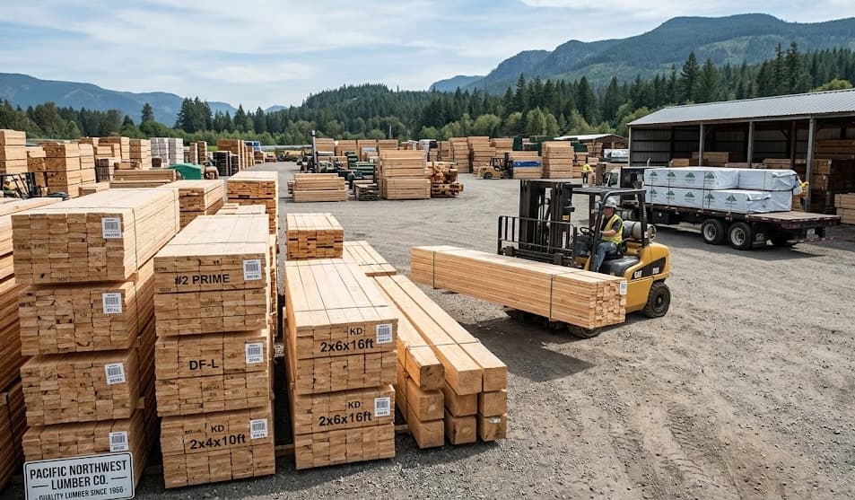 Finished reclaimed lumber products ready for delivery