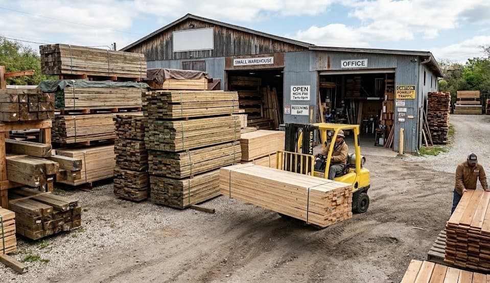 Reclaimed lumber used in a beautiful interior project